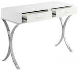 Monroe Chrome Vanity | Desk | Console Table from Meridian - Luna Furniture