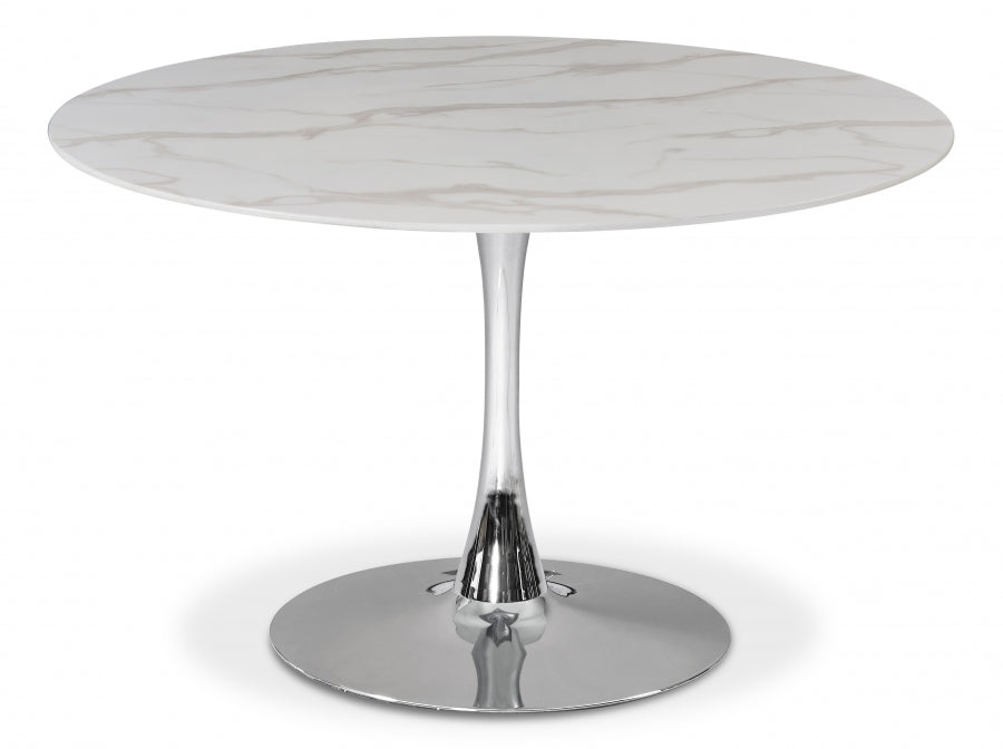 Tulip Chrome 48" Dining Table from Meridian - Luna Furniture