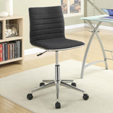 Chryses Black/Chrome Adjustable Height Office Chair from Coaster - Luna Furniture