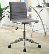 Chryses Gray/Chrome Adjustable Height Office Chair from Coaster - Luna Furniture