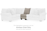 Claireah Umber Armless Chair from Ashley - Luna Furniture