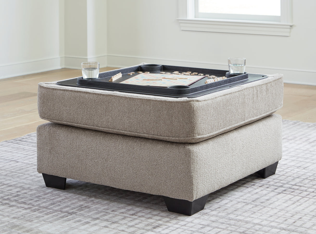 Claireah Umber Ottoman With Storage from Ashley - Luna Furniture