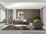 Clara Gray Velvet Sofa & Loveseat - CLARAGRAY-SL - Luna Furniture