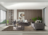 Clara Gray Velvet Sofa & Loveseat - CLARAGRAY-SL - Luna Furniture