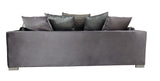 Clara Gray Velvet Sofa & Loveseat - CLARAGRAY-SL - Luna Furniture