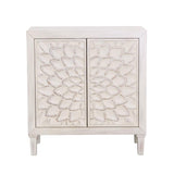 Clarkia White Accent Cabinet with Floral Carved Door from Coaster - Luna Furniture