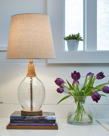 Clayleigh Clear/Brown Table Lamp from Ashley - Luna Furniture