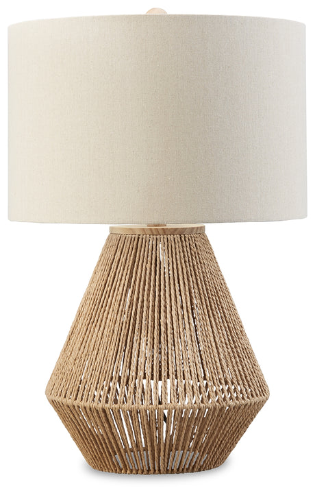 Clayman Natural/Brown Table Lamp from Ashley - Luna Furniture