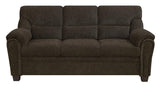 Clemintine Upholstered Sofa with Nailhead Trim Brown - 506571 - Luna Furniture