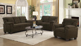 Clemintine Upholstered Sofa with Nailhead Trim Brown - 506571 - Luna Furniture