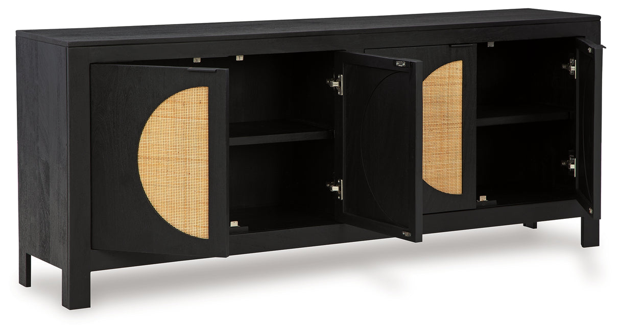 Cliffiings Black/Natural Accent Cabinet from Ashley - Luna Furniture