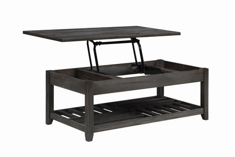 Cliffview Gray Lift Top Coffee Table with Storage Cavities from Coaster - Luna Furniture