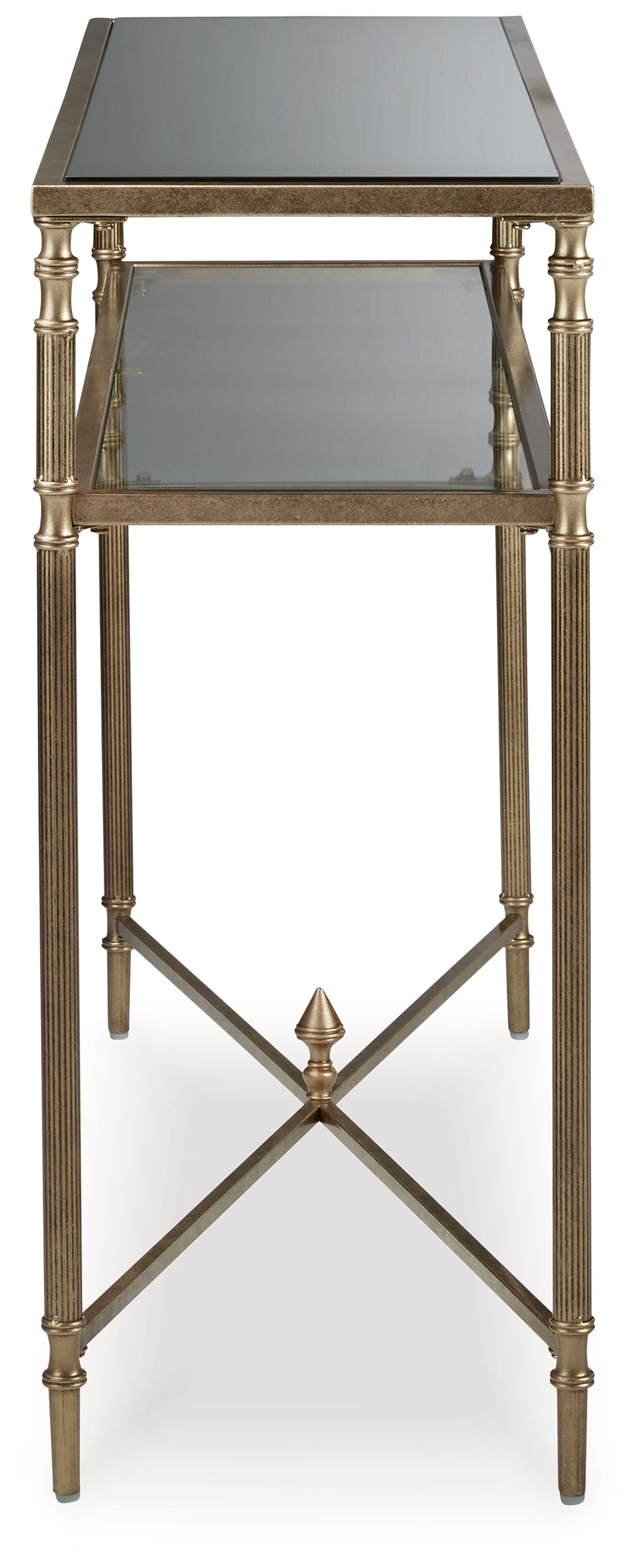 Cloverty Aged Gold Finish Sofa Table from Ashley - Luna Furniture