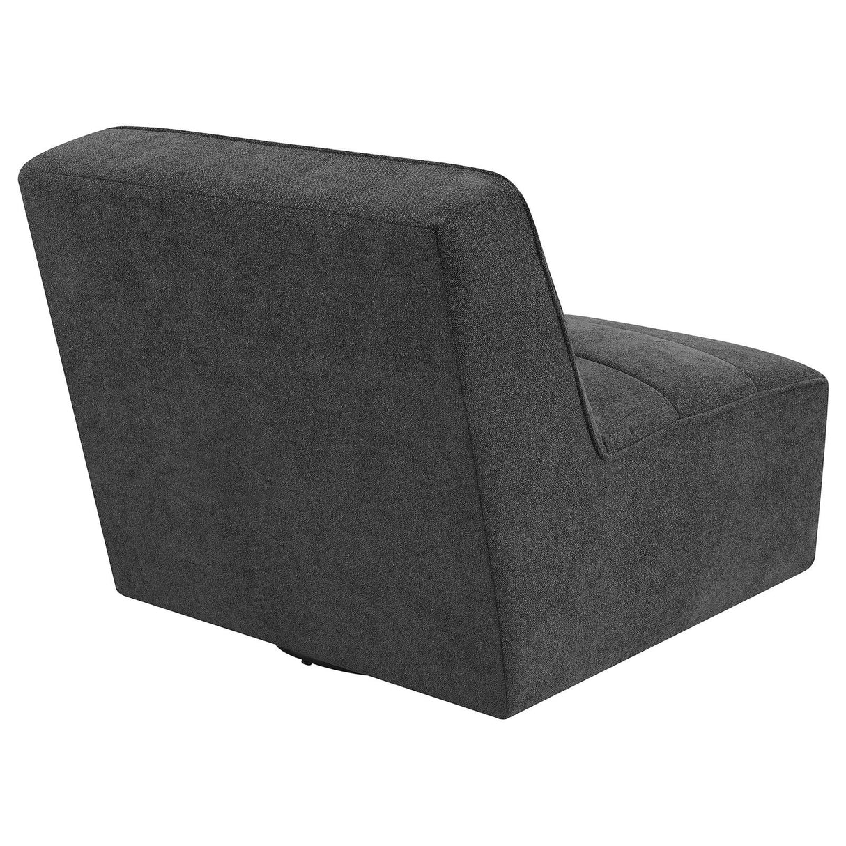 Cobie Upholstered Swivel Armless Chair Dark Charcoal - 905713 - Luna Furniture