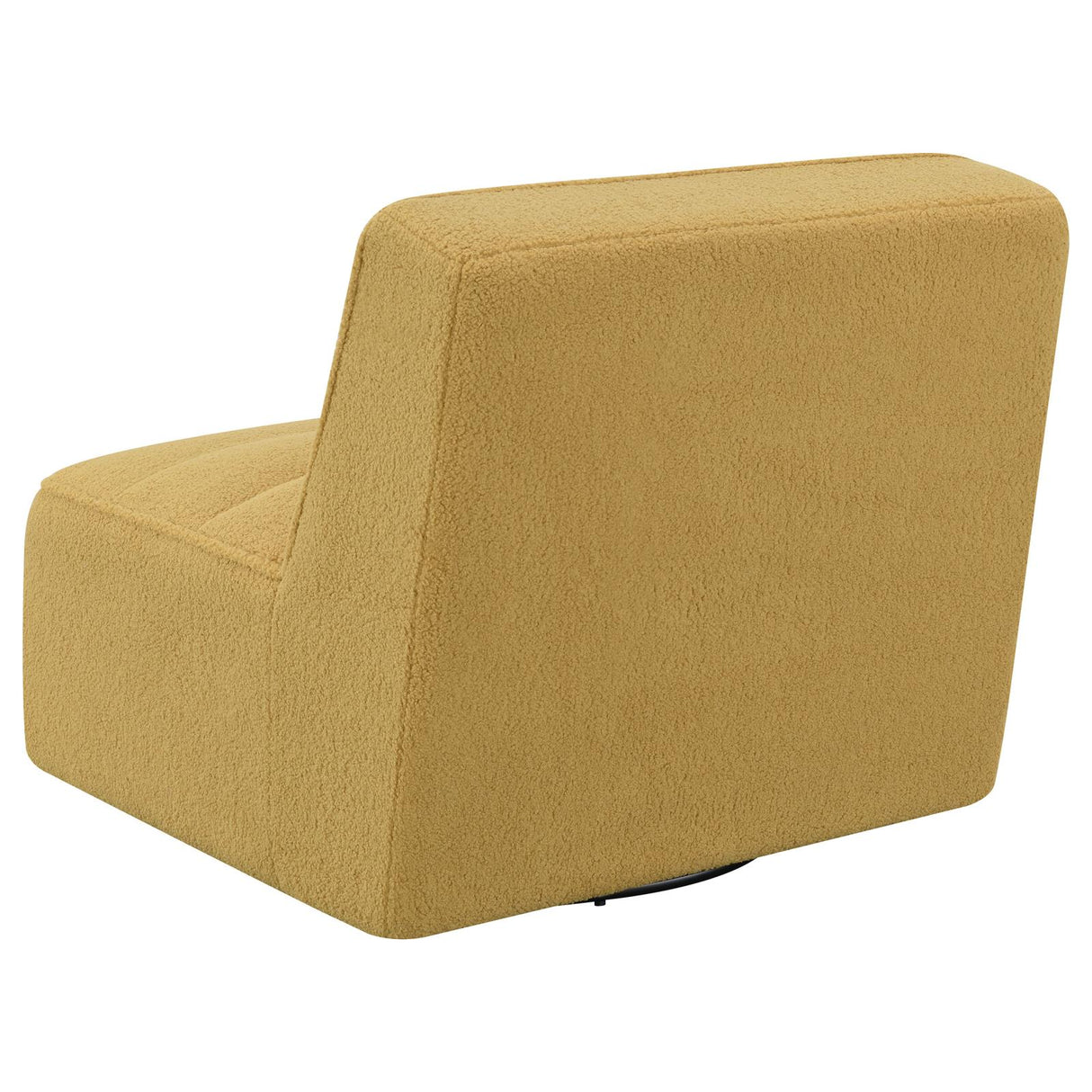 Cobie Upholstered Swivel Armless Chair Mustard - 905724 - Luna Furniture