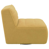 Cobie Upholstered Swivel Armless Chair Mustard - 905724 - Luna Furniture