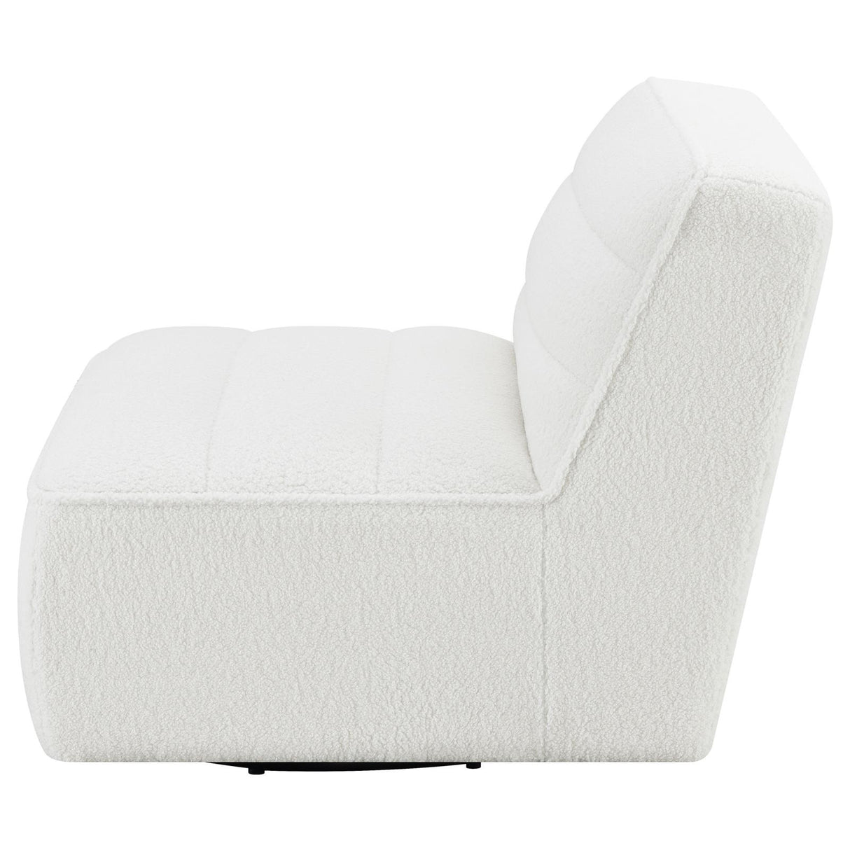 Cobie Upholstered Swivel Armless Chair Natural - 905723 - Luna Furniture