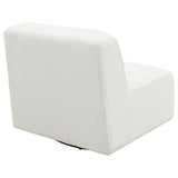 Cobie Upholstered Swivel Armless Chair Natural - 905723 - Luna Furniture