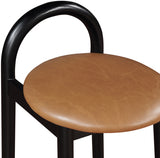 Cognac Calvin Faux Leather Counter Stool from Meridian - Luna Furniture