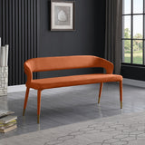 Destiny Cognac Velvet Bench from Meridian - Luna Furniture