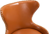 Hendrix Cognac Faux Leather Office Chair from Meridian - Luna Furniture