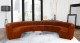 Limitless Cognac Modular Velvet 11-Piece Sectional from Meridian - Luna Furniture