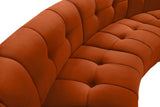 Limitless Cognac Modular Velvet 11-Piece Sectional from Meridian - Luna Furniture