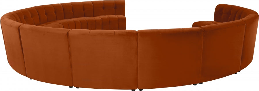 Limitless Cognac Modular Velvet 13-Piece Sectional from Meridian - Luna Furniture