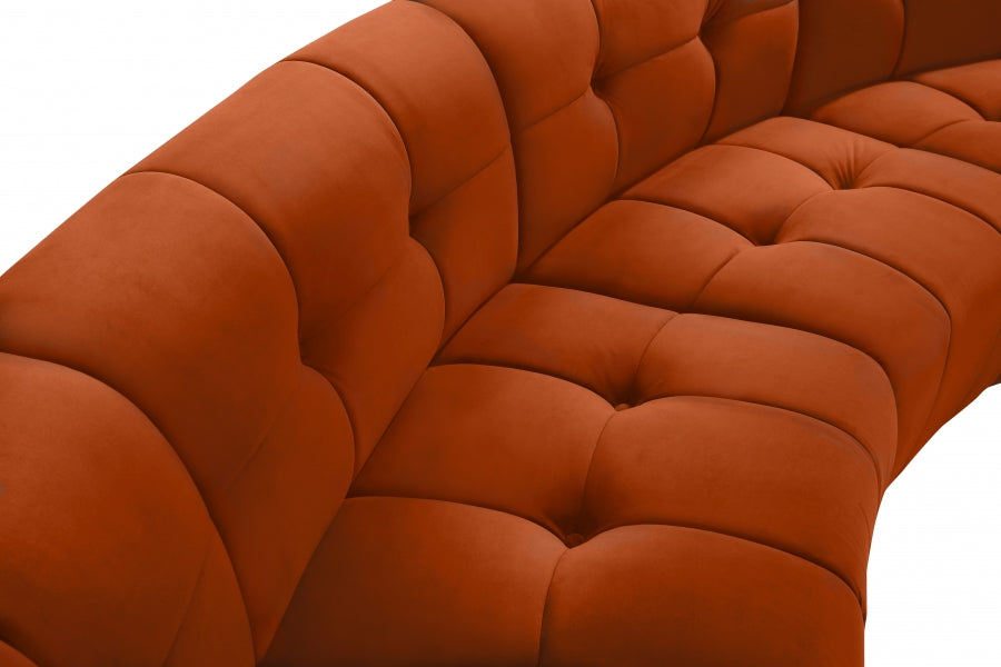 Limitless Cognac Modular Velvet 13-Piece Sectional from Meridian - Luna Furniture