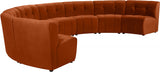 Limitless Cognac Modular Velvet 8-Piece Sectional from Meridian - Luna Furniture