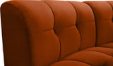 Limitless Cognac Modular Velvet 9-Piece Sectional from Meridian - Luna Furniture