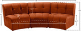 Limitless Cognac Modular Velvet Sofa from Meridian - Luna Furniture