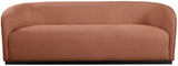 Cognac Mylah Polyester Fabric Sofa from Meridian - Luna Furniture