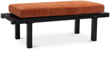 Cognac Naya Chennile Fabric Bench from Meridian - Luna Furniture