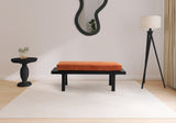 Cognac Naya Chennile Fabric Bench from Meridian - Luna Furniture