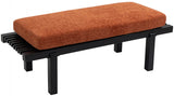 Cognac Naya Chennile Fabric Bench from Meridian - Luna Furniture