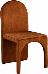 Summer Cognac Velvet Dining Side Chair, Set of 2 from Meridian - Luna Furniture