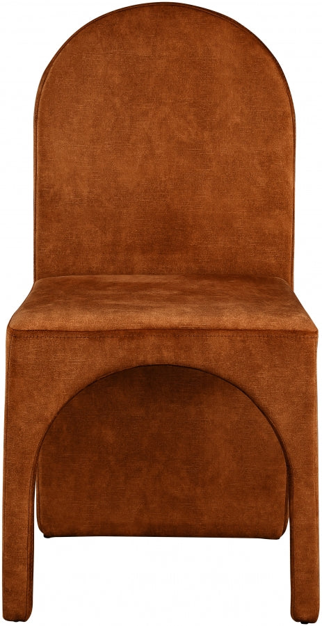 Summer Cognac Velvet Dining Side Chair, Set of 2 from Meridian - Luna Furniture