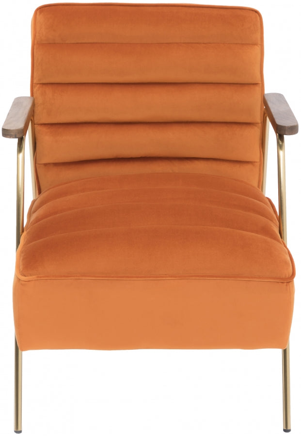 Woodford Cognac Velvet Accent Chair from Meridian - Luna Furniture