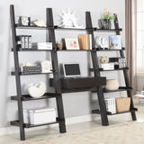 Colella Cappuccino 3-Piece 1-Drawer Ladder Desk Set from Coaster - Luna Furniture