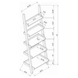 Colella Cappuccino 3-Piece 1-Drawer Ladder Desk Set from Coaster - Luna Furniture