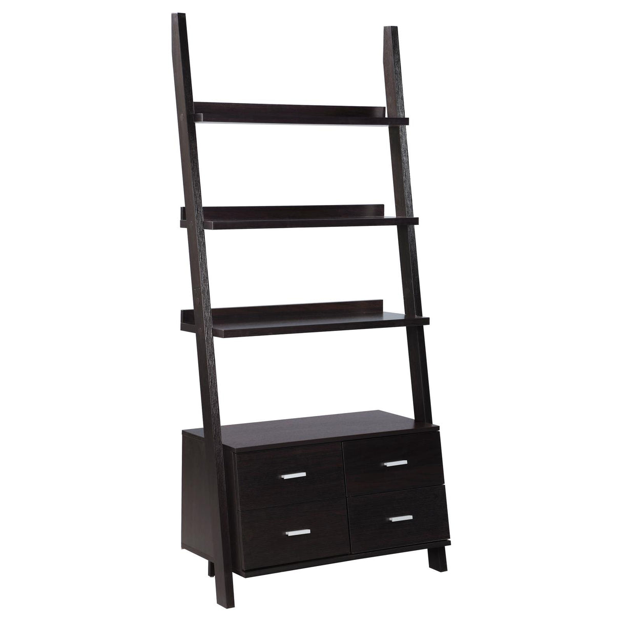 Colella Cappuccino 3-Piece Storage Ladder Bookcase Set from Coaster - Luna Furniture