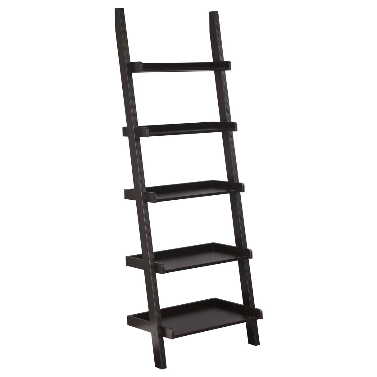 Colella Cappuccino 5-Shelf Ladder Bookcase from Coaster - Luna Furniture