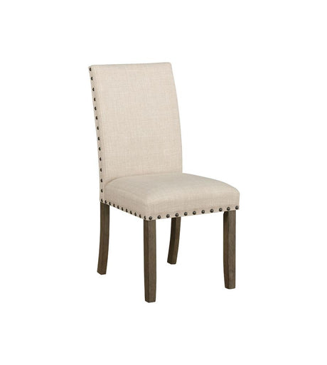 Coleman Beige/Rustic Brown Upholstered Side Chairs, Set of 2 from Coaster - Luna Furniture