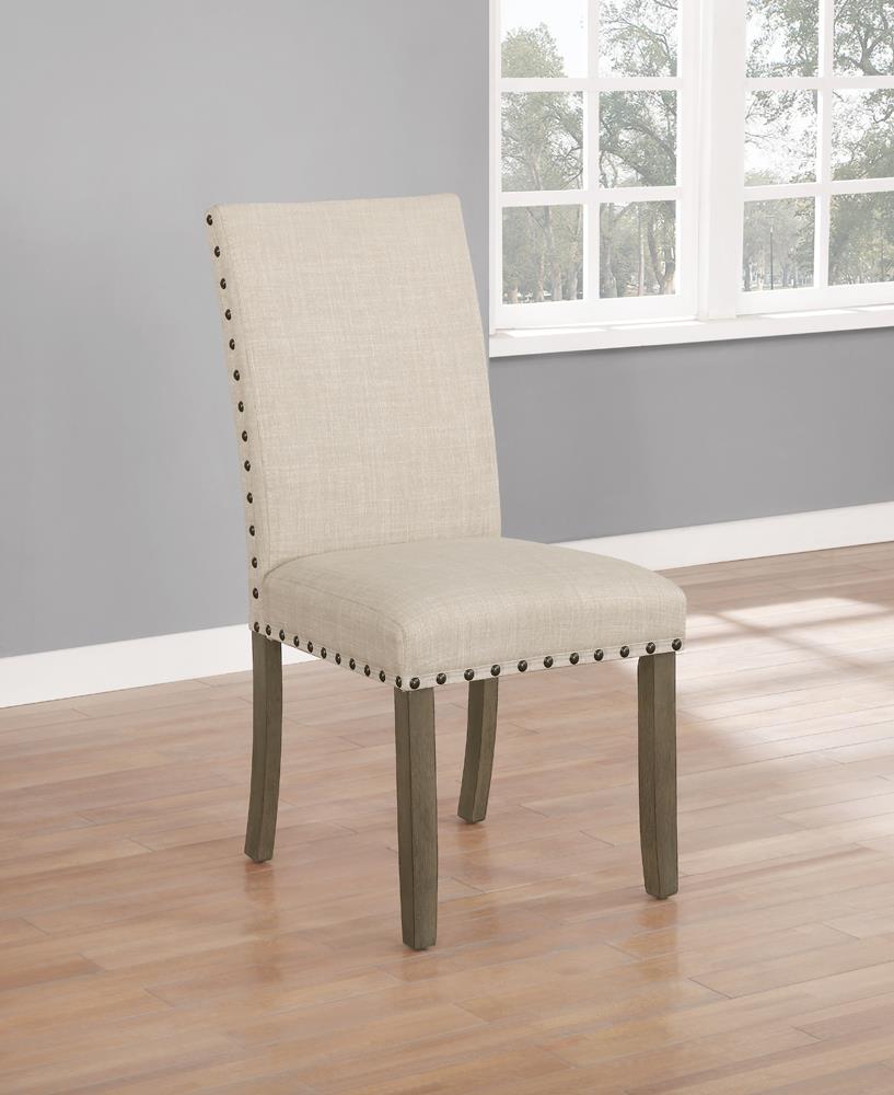 Coleman Beige/Rustic Brown Upholstered Side Chairs, Set of 2 from Coaster - Luna Furniture