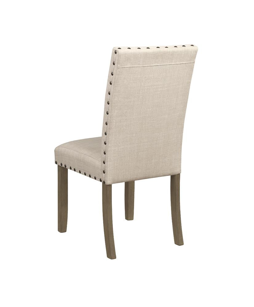 Coleman Beige/Rustic Brown Upholstered Side Chairs, Set of 2 from Coaster - Luna Furniture