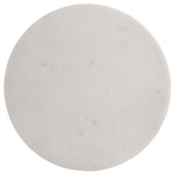 Colette Round Marble Top Side Table White and Dark Grey from Coaster - Luna Furniture