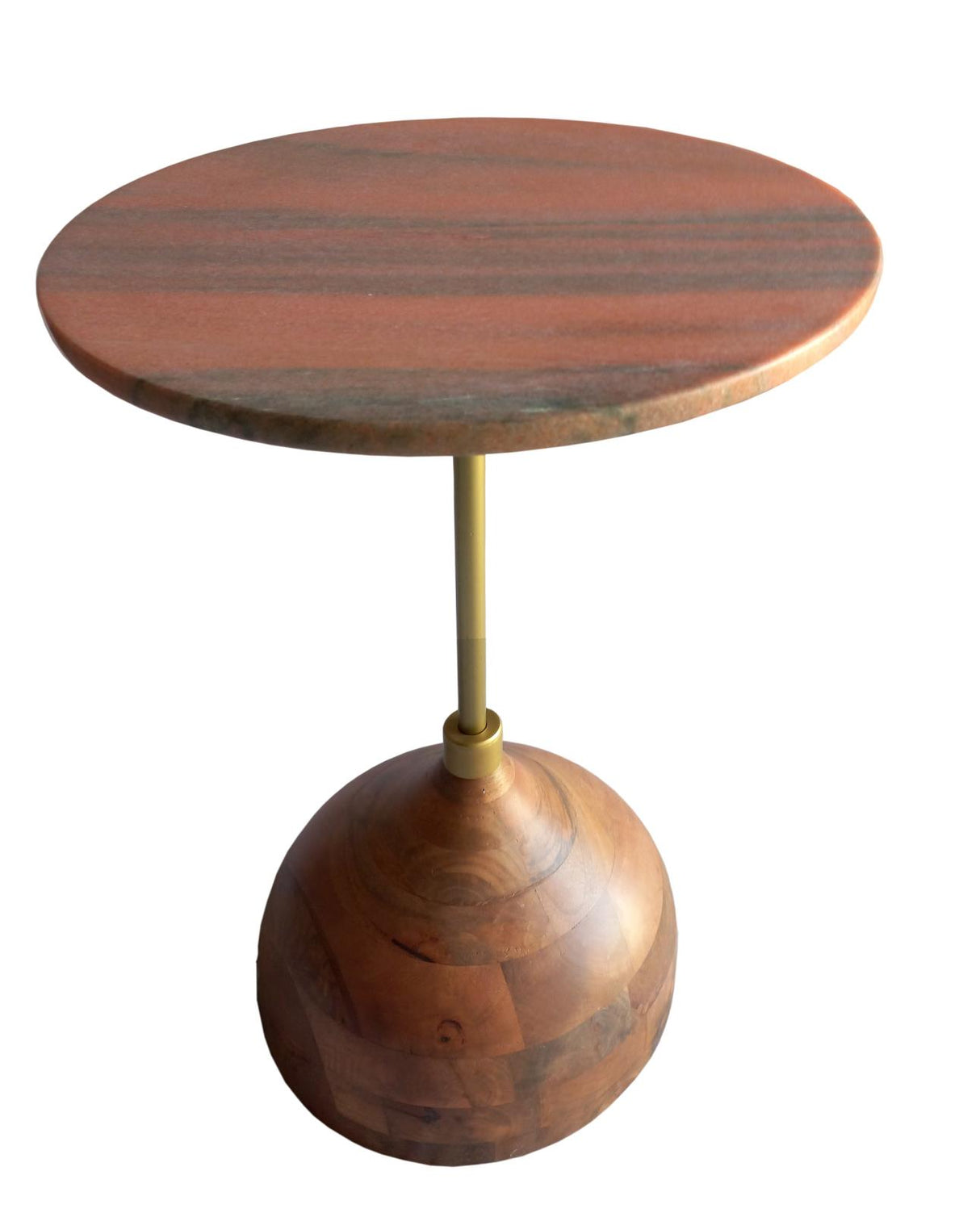 Colima Round Wood Top Side Table Peach from Coaster - Luna Furniture