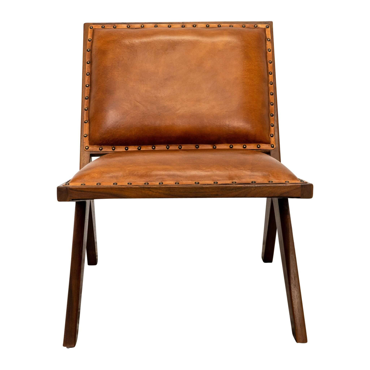 Colin Tan Leather Lounge Chair - AFC00189 - Luna Furniture