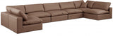 Comfy Faux Leather Sectional Brown from Meridian - Luna Furniture